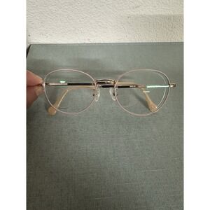 Anna Sui AS271 205 Rose Gold Round Eyeglasses 52-17-140 Excellent